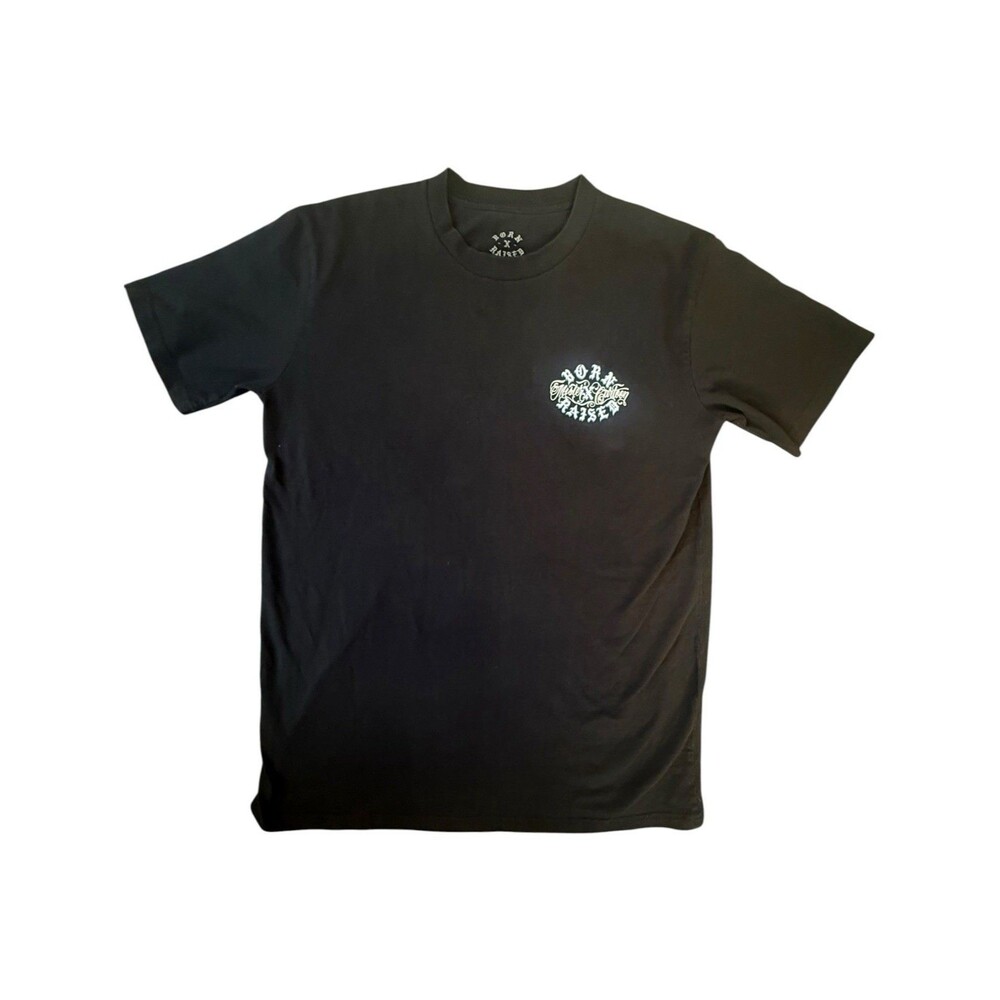 Born X Raised x Mister Cartoon Script Rocker Tee - Black Size Men’s Large